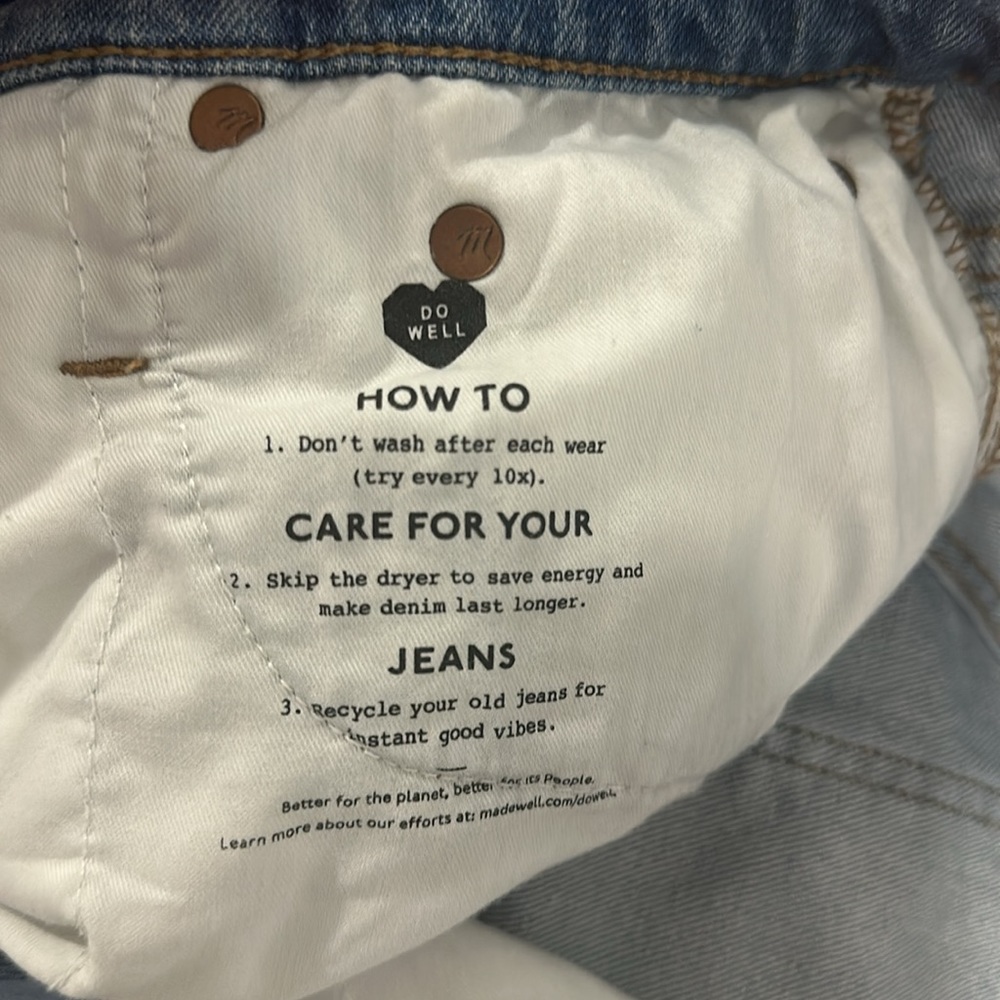 ⭐️SOLD⭐️ Madewell Distressed Perfect Vintage Jean - Picture 14 of 14